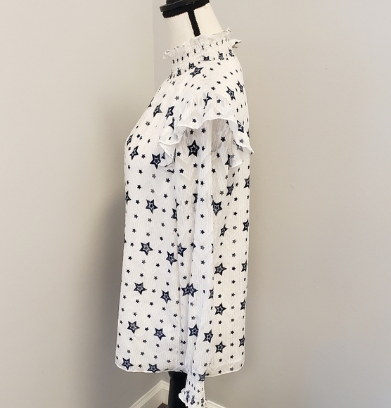 Ted Baker Star Ruffle High Neck Blouse NEW - Picture 2 of 7